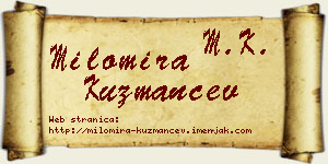 Milomira Kuzmančev vizit kartica